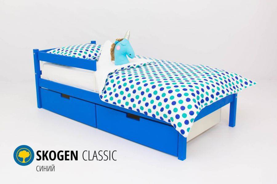 детская кровать skogen classic синий в Саратове