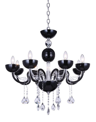 подвесная люстра crystal lux luccila sp8 черная в Саратове