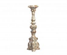 подсвечник фигурный бежевый состаренный на 1 свечу antique blue, 49,5 см в Саратове