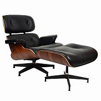 кресло eames style lounge chairчерное с коричневым в Саратове