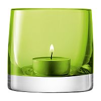 подсвечник стеклянный зеленый лайм для чайной свечи light colour, 8,5 см в Саратове