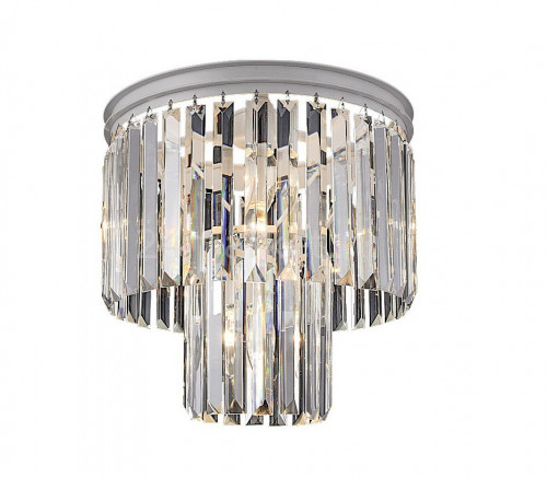 люстра odeon 2 rings silver серая(металлик), прозрачное стекло в Саратове