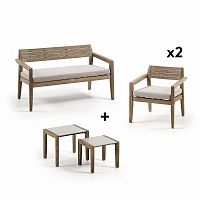 комплект мебели pack 616 climby 2 стола + 2 кресла + скамейка от la forma (ex julia grup) в Саратове