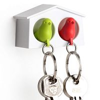держатель+брелок для ключей двойной mini sparrow зеленый-красный в Саратове