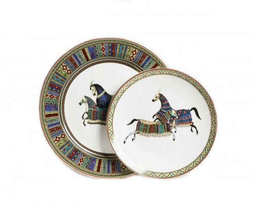 комплект тарелок antique (темная) в Саратове