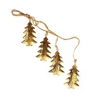 гирлянда новогодняя подвесная елки золотые golden trees, 65 см в Саратове