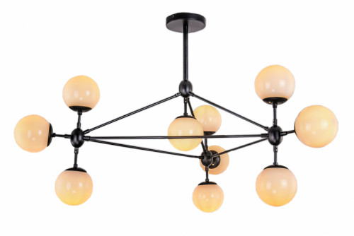 люстра modo 10 black+white черная, белые плафоны в Саратове