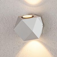 уличный настенный светодиодный светильник elektrostandard 1565 techno led kroket белый 4690389125393 в Саратове