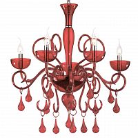 подвесная люстра ideal lux lilly sp5 rosso в Саратове