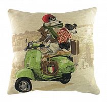 подушка с картинкой scooter dogs green в Саратове