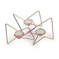 набор подсвечников медных металлических для чайных свечей tri-angular loop, 7 см, 3 штуки в Саратове