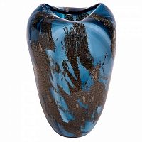 ваза стеклянная салют 2 сине-коричневая в Саратове