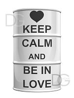 декоративная бочка keep calm and be in love m в Саратове