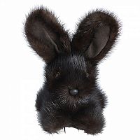 игрушка зайчик (темно-коричневый) натуральный мех норки в Саратове