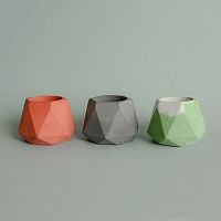 подсвечник из бетона терракотовый eco линту, 6 см в Саратове
