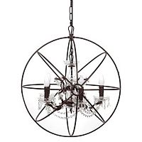 люстра foucault's orb crystal (60*55*50) коричневая в Саратове