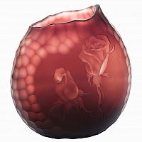 ваза стеклянная bordo (бордовая) в Саратове