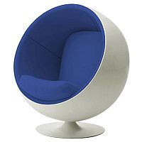 детское кресло eero ball chair бело-синее в Саратове