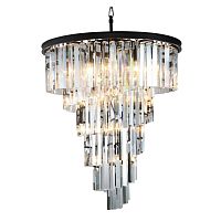 люстра helix 80 чёрная, прозрачная в Саратове