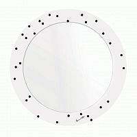зеркало с рисунком белое круглое черные точки pois в Саратове