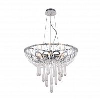 подвесная люстра crystal lux dorotea sp5 d450 chrome прозрачная в Саратове