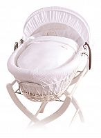 колыбель-переноска gift wicker moses basket белая, белое белье в Саратове