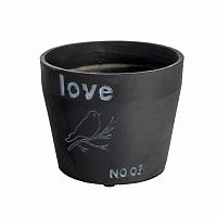 цветочный горшок love чёрный в Саратове