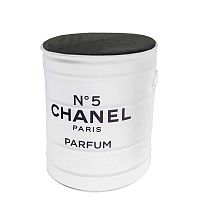 декоративная бочка- пуф chanel №5 white m в Саратове