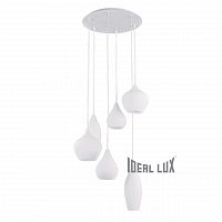 подвесная люстра ideal lux soft sp6 bianco в Саратове