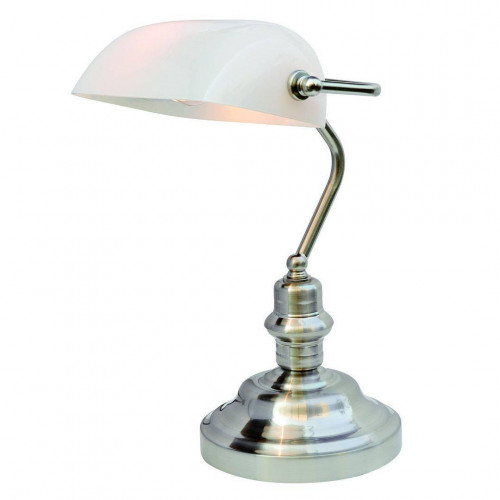 настольная лампа arte lamp banker a2491lt-1ss в Саратове