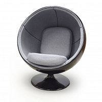 кресло ball chair черно-серое в Саратове