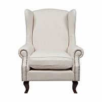 кресло collins wingback chair кремовая ткань в Саратове