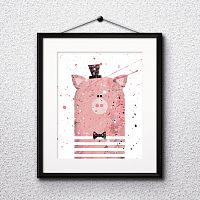постер pig а4 в Саратове