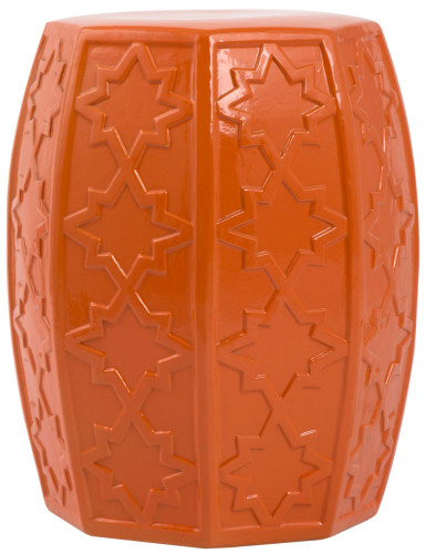 керамический столик-табурет garden stool оранжевый в Саратове