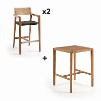 комплект мебели: стол и 2 стула pack 612 cybille от la forma (ex julia grup) в Саратове