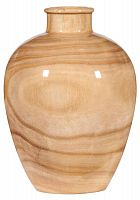 ваза деревянная объемная с узким горлышком 25 см jacob в Саратове
