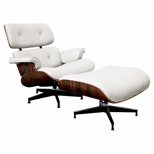 кресло lounge chair & ottoman белое в Саратове