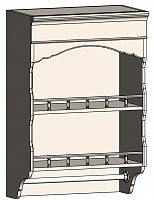 шкаф с полками и фигурным основанием навесной марсель молочно-белый в Саратове