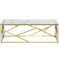 стол журнальный h-bridge gold 120*60*40см золотой в Саратове