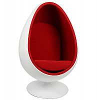 кресло ovalia egg style chair красное в Саратове