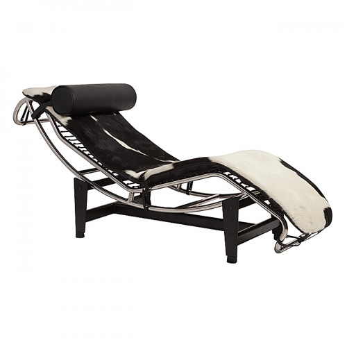 шезлонг chaise longue lc4 черно-белый в Саратове