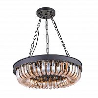 люстра terra black amber d50 черная, стекло янтарного цвета в Саратове