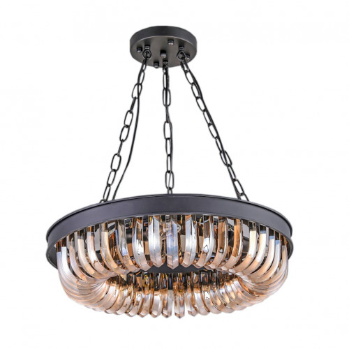 люстра terra black amber d50 черная, стекло янтарного цвета в Саратове