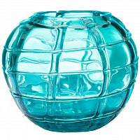 ваза стеклянная ice (синяя) 17*19 в Саратове