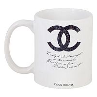 кружка с рисунком drink champagne. coco chanel в Саратове