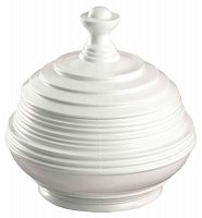 ваза объемная с крышкой и рельефным декором 29 см radius белая в Саратове