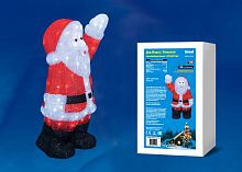 фигурка светодиодная «дед мороз» 38х24x60см (ul-00002332) uld-m3860-120/sta white ip20 xmasman в Саратове