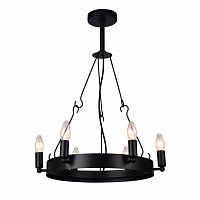 дизайнерская подвесная люстра arte lamp bastiglia a8811sp-6bk черная в Саратове