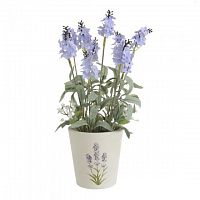 искусственный цветок в кашпо, 2 дизайна лиловый в Саратове