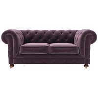 диван chesterfield lux двухместный прямой фиолетовый в Саратове